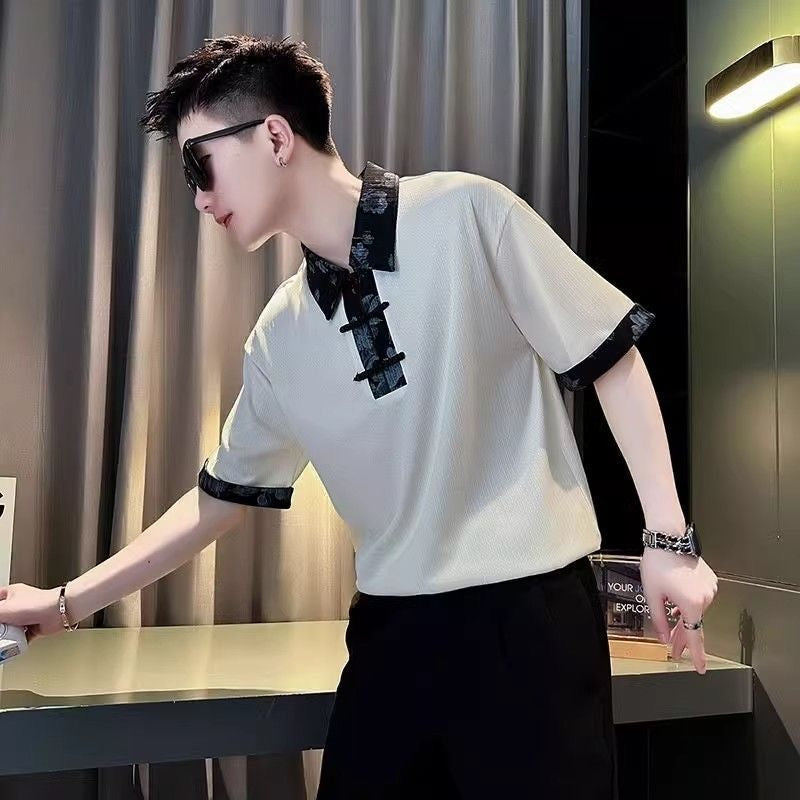 Guochao Frog Button Polo